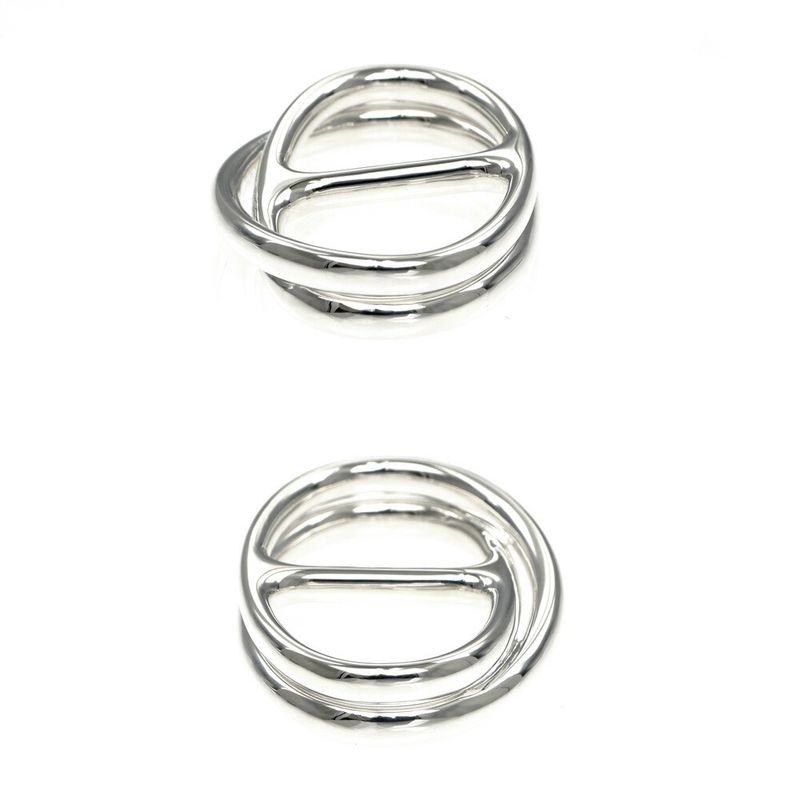 Hermes Chaine Dancre Punk Double Ring Size 53 AG 925 Silver — view 5