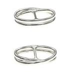 Hermes Chaine Dancre Punk Double Ring Size 53 AG 925 Silver — view 4