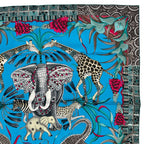 Hermes Carre 90 100% Silk Scarf Marche Du Zambeze On The Zambezi Blue — view 4