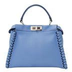 Fendi Bag Shoulder 2-Way Leather Pea Cub Regular Blue — view 3