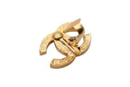 Chanel CC Logo Earrings Metal Rhinestone Gold Clear — view 6