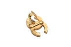 Chanel CC Logo Earrings Metal Rhinestone Gold Clear — view 5