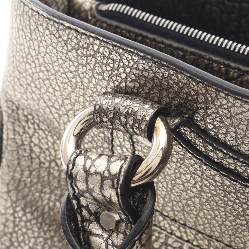 Celine Handbag Boogie Bag Gold Black Leather — view 8