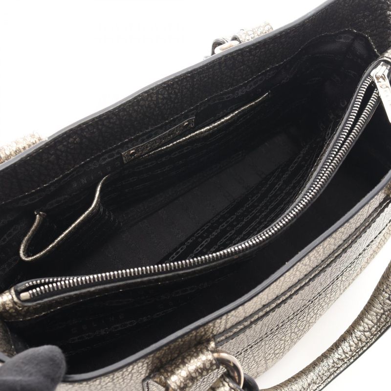 Celine Handbag Boogie Bag Gold Black Leather — view 4