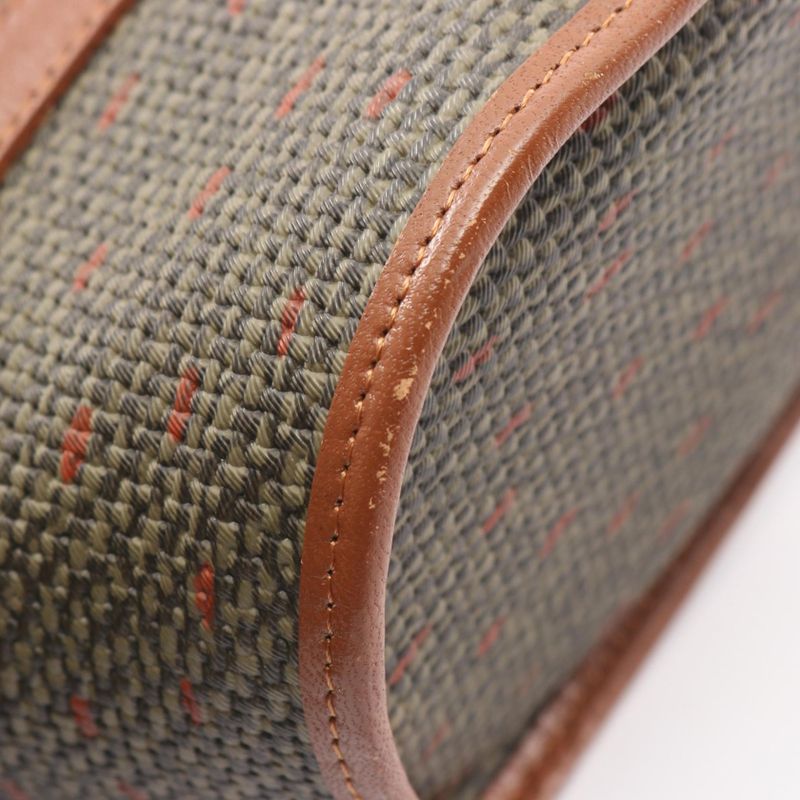 Yves Saint Laurent Handbag Khaki Brown Leather Drum Bag — view 6