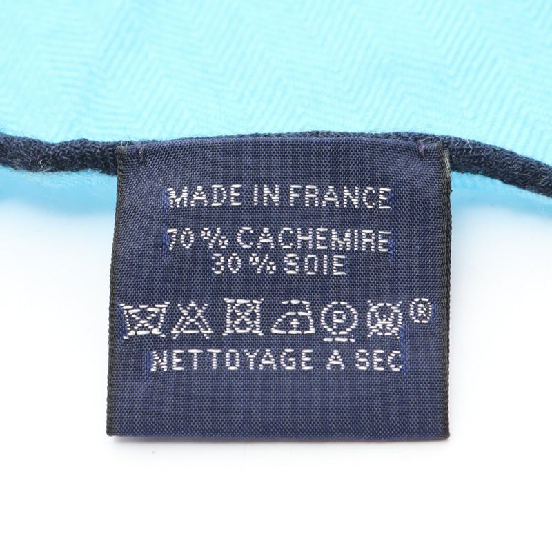 Hermes Scarf Lozange PM Blue Silk — view 4