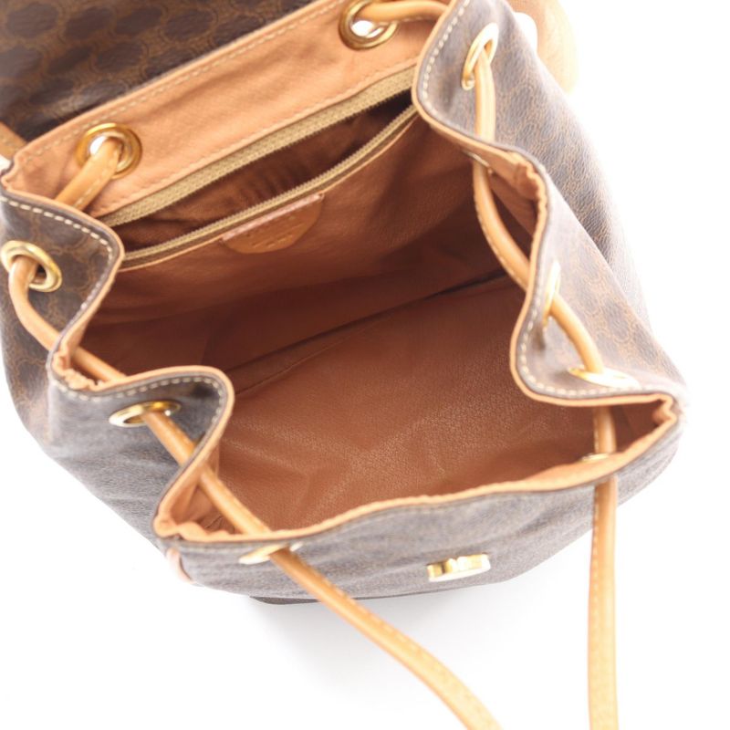 Celine Rucksack Sac Backpack Macadam Dark Brown Leather — view 4