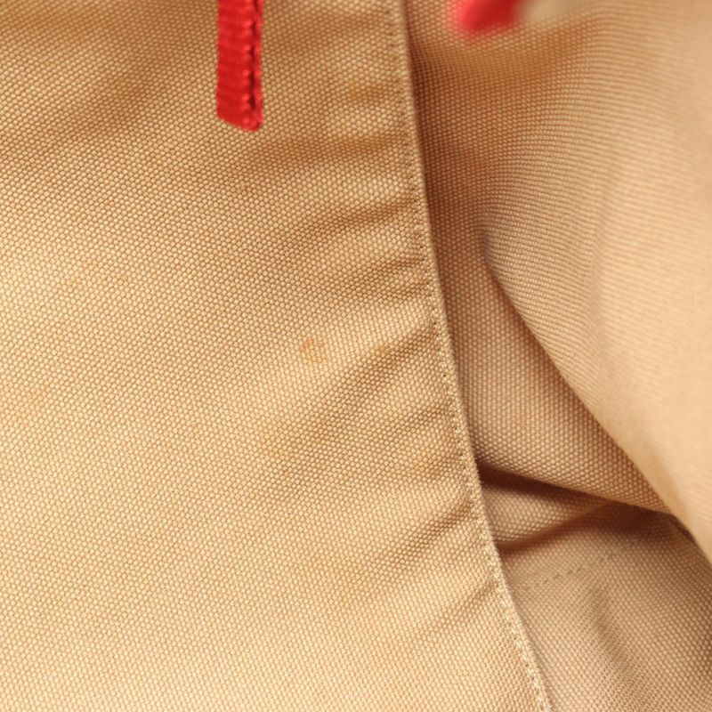 Prada Sport Linea Rossa Tote Bag 4 Va367 Beige Red Canvas — view 7
