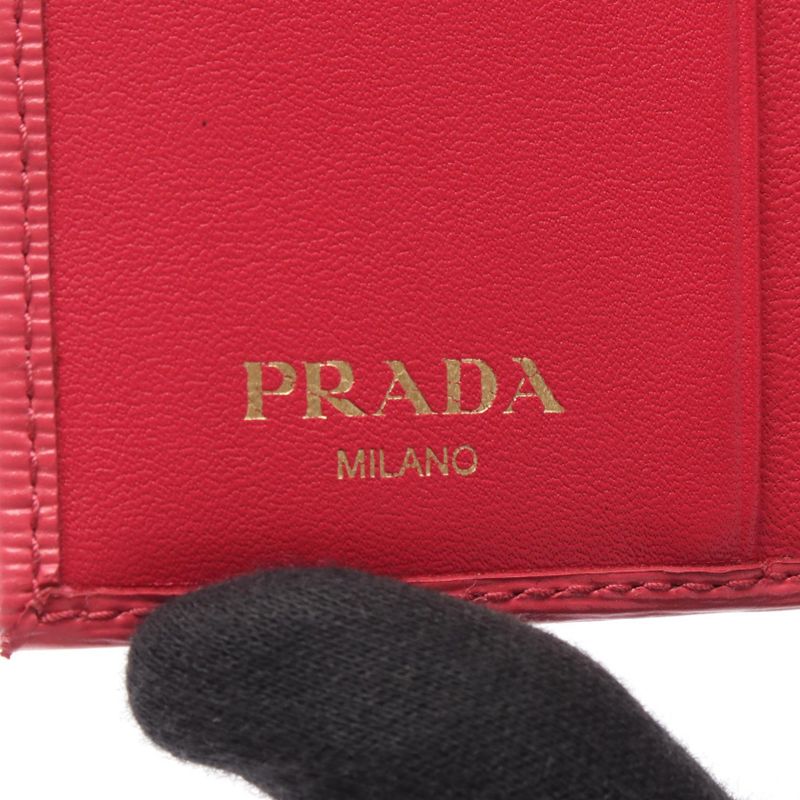 Prada Bifold Wallet Vitello MOVE BI Imv204 Pink Leather — view 4