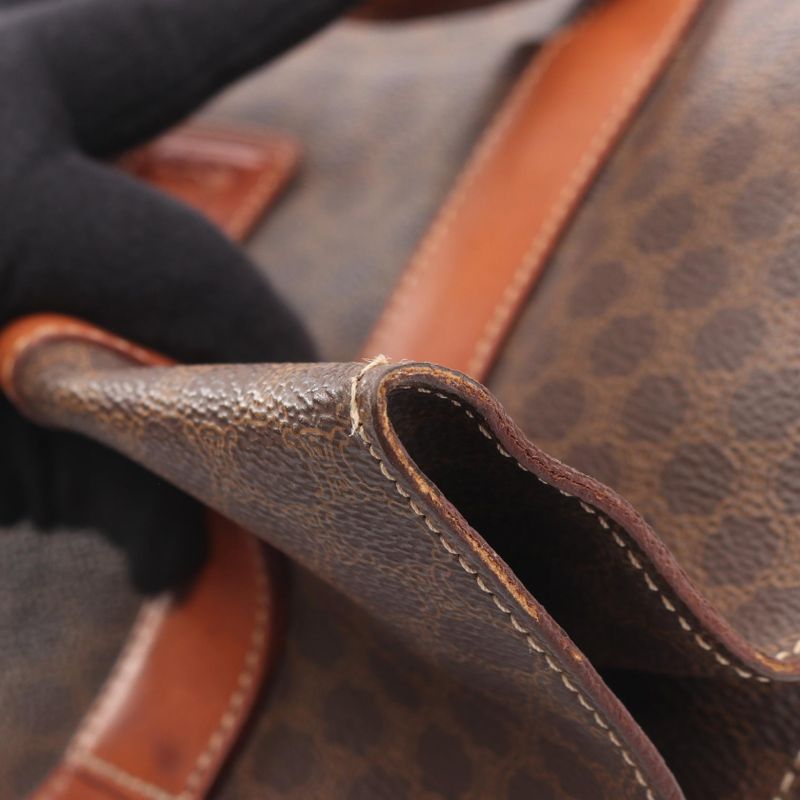 Celine Tote Bag Macadam Dark Brown Leather — view 7