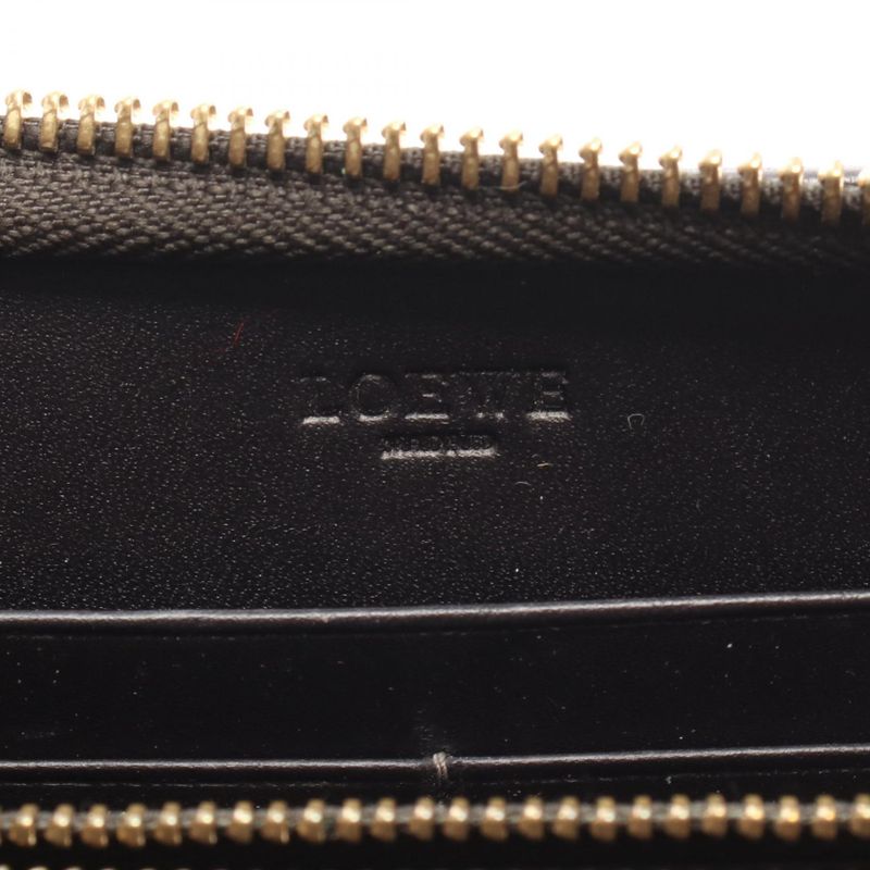 Loewe Round Long Wallet Anagram Light Brown Leather — view 4
