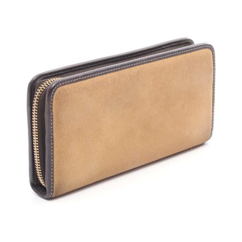 Loewe Round Long Wallet Anagram Light Brown Leather — view 2