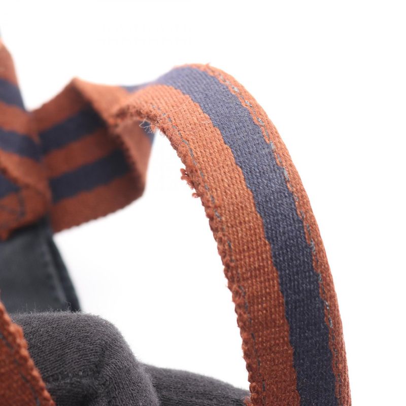 Hermes Tote Bag Fourre Tout MM Navy Brown Canvas — view 7