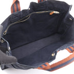 Hermes Tote Bag Fourre Tout MM Navy Brown Canvas — view 4