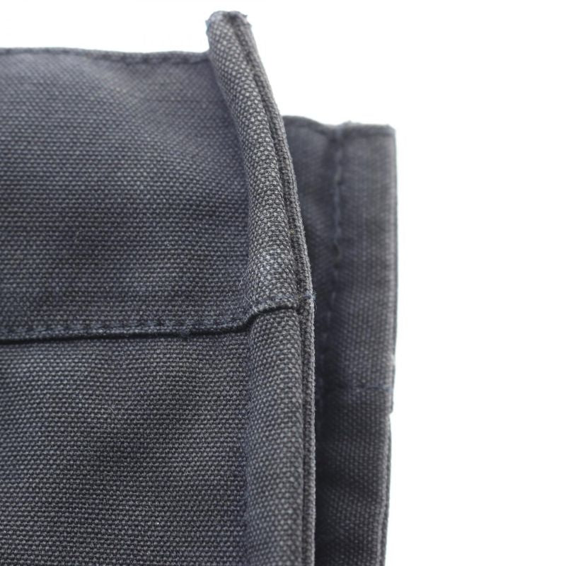 Hermes Tote Bag Fourre Tout MM Navy Brown Canvas — view 9