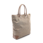 Fendi Tote Bag Zucchino Brown Canvas Leather — view 3