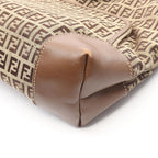 Fendi Tote Bag Zucchino Brown Canvas Leather — view 7