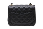 Chanel Mini Quilted 16 S Flap S Chain Shoulder Bag Base CC Logo Lambskin Black — view 2