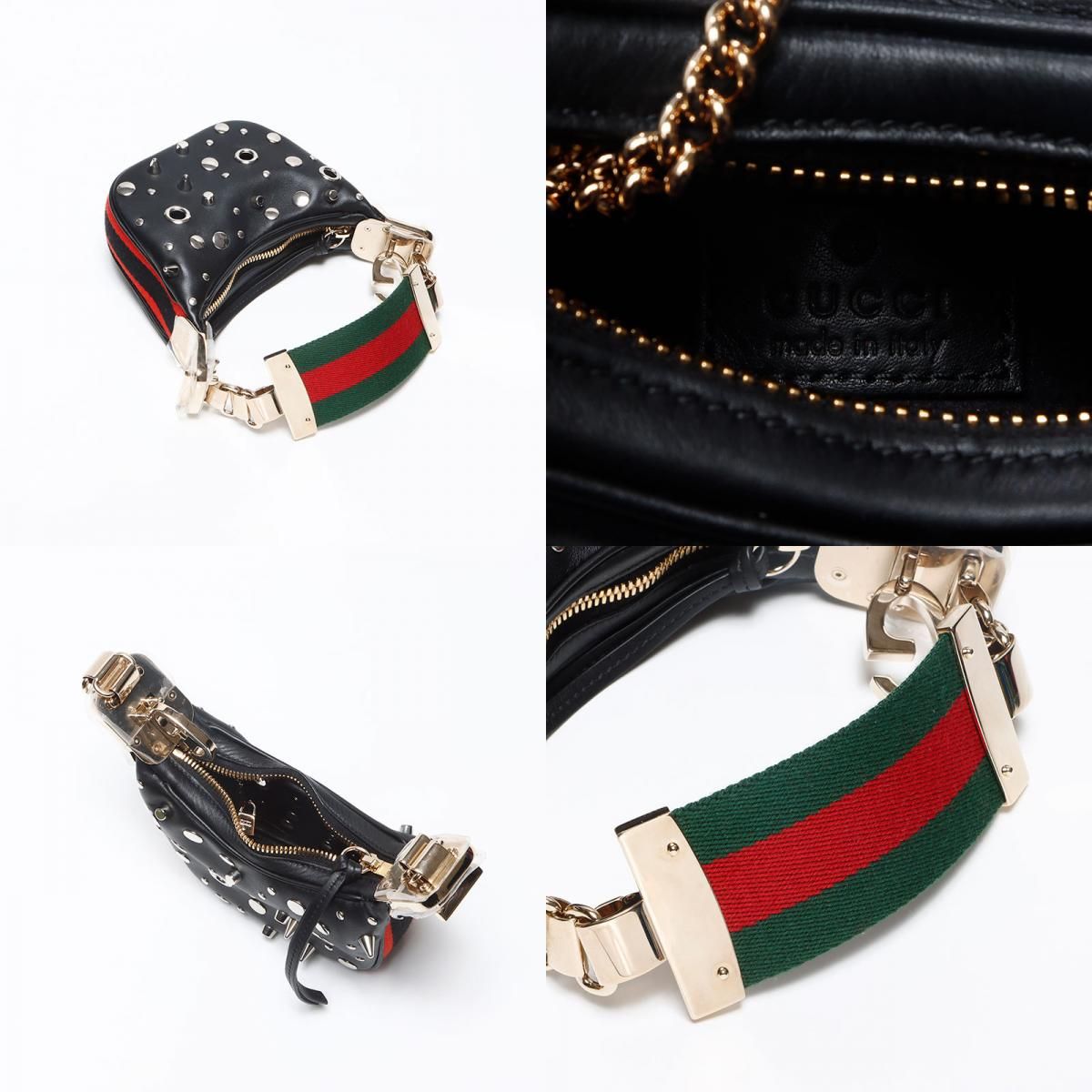 Gucci Mini Shoulder Bag Studded 2-Way Leather — view 9