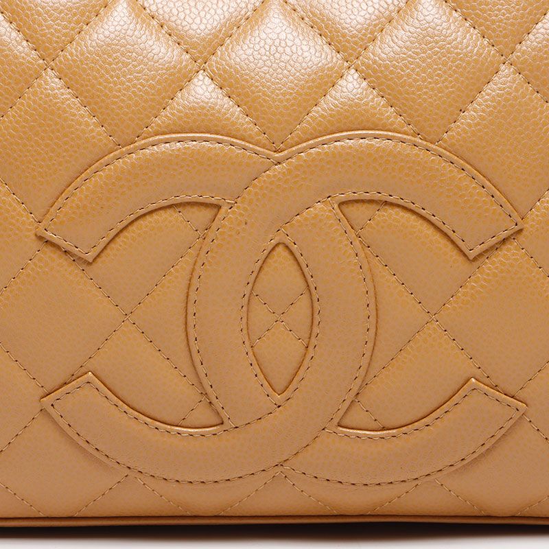 Chanel Boston Bag Caviar Leather CC Logo Mini — view 8