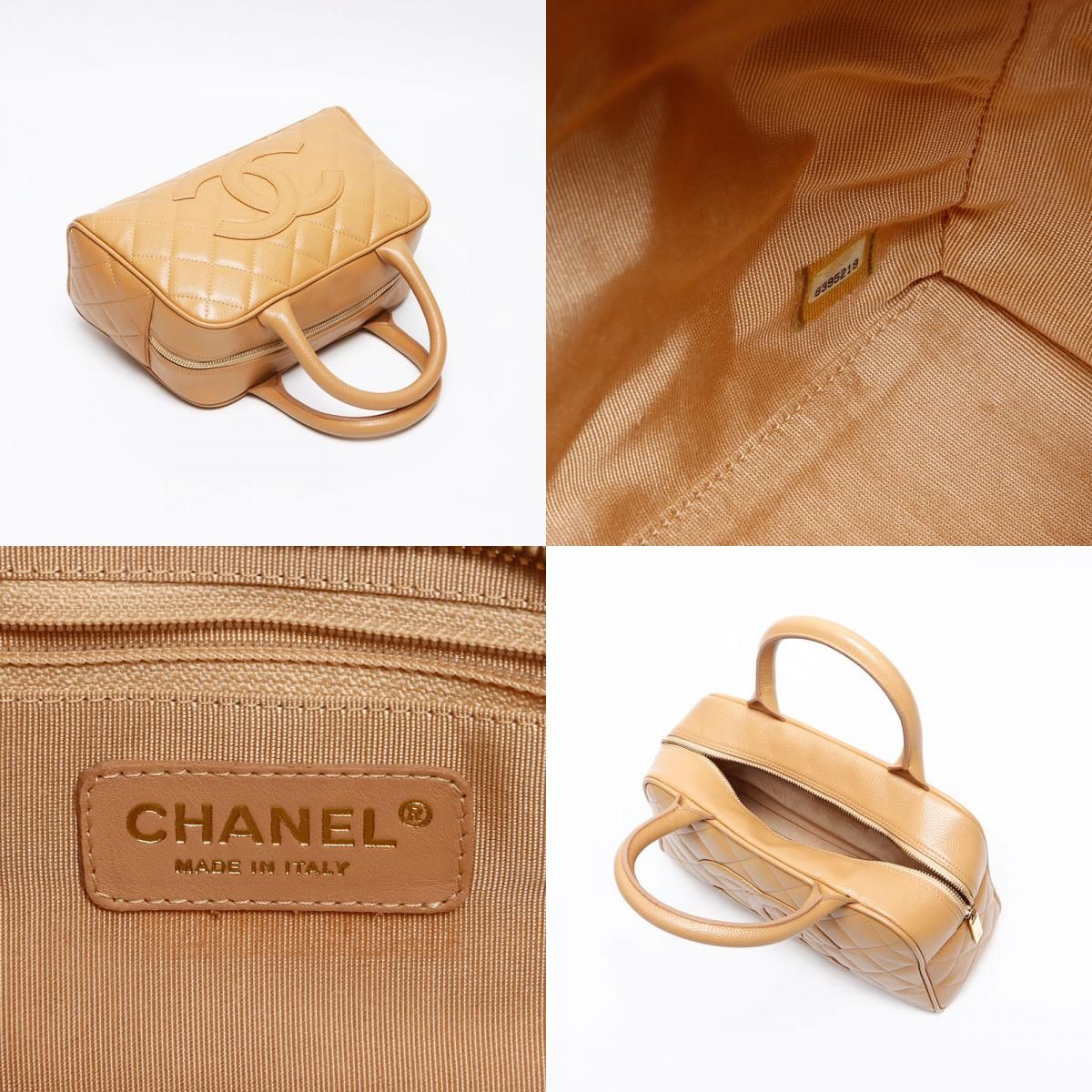 Chanel Boston Bag Caviar Leather CC Logo Mini — view 9