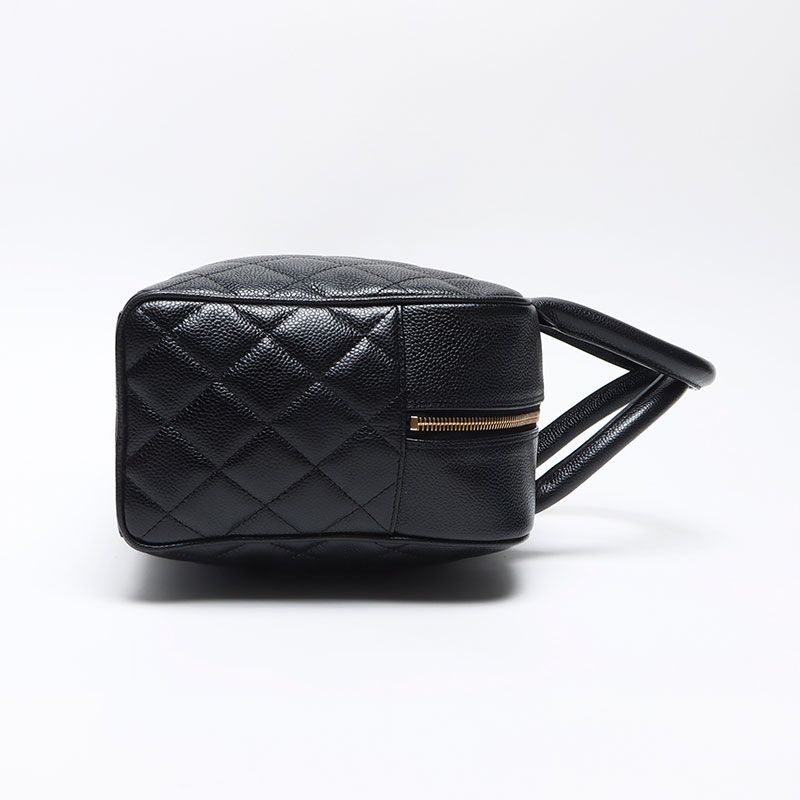 Chanel Boston Bag Caviar Leather CC Logo — view 4