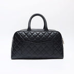 Chanel Boston Bag Caviar Leather CC Logo — view 2