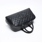 Chanel Boston Bag Caviar Leather CC Logo — view 9