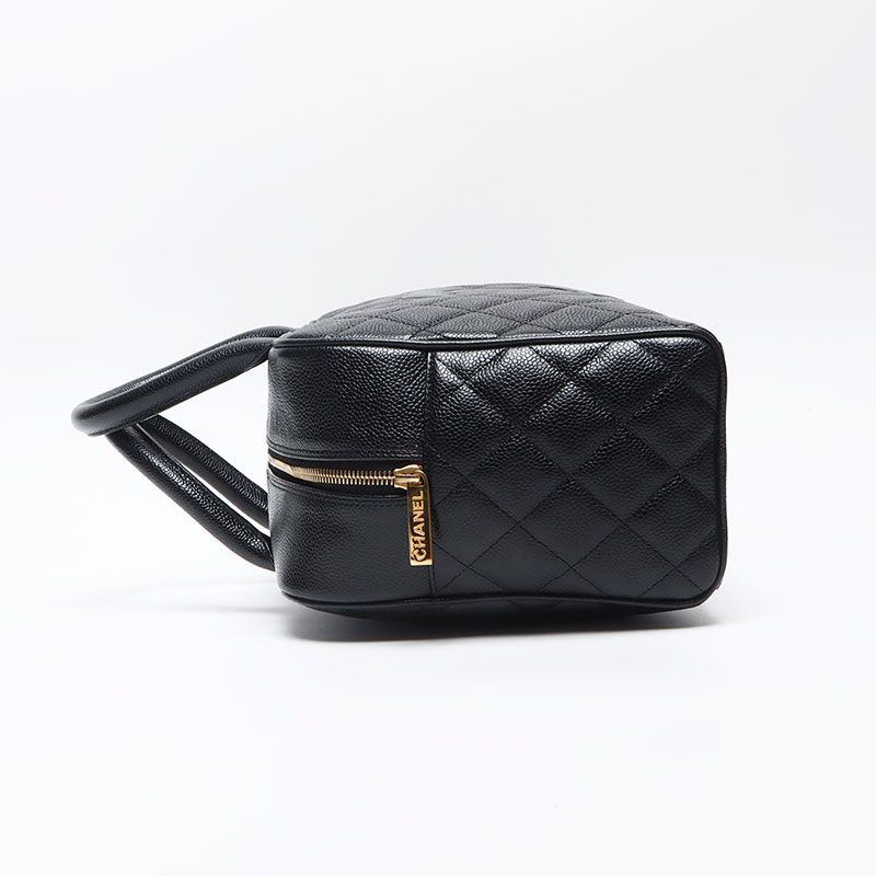 Chanel Boston Bag Caviar Leather CC Logo — view 3