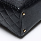 Chanel Boston Bag Caviar Leather CC Logo — view 5