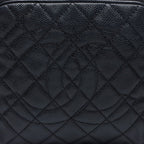 Chanel Shoulder Bag Caviar Leather CC Logo — view 8