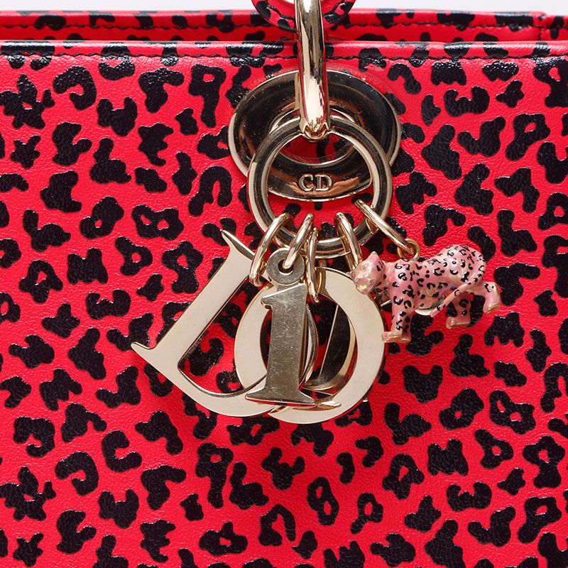 Dior Handbag Leopard Print 2-Way — view 8