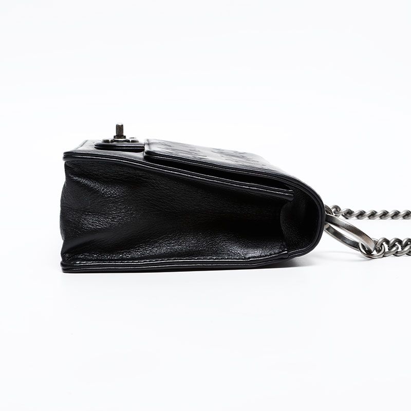 Chanel Shoulder Bag Gunmetal Chain Coco — view 4