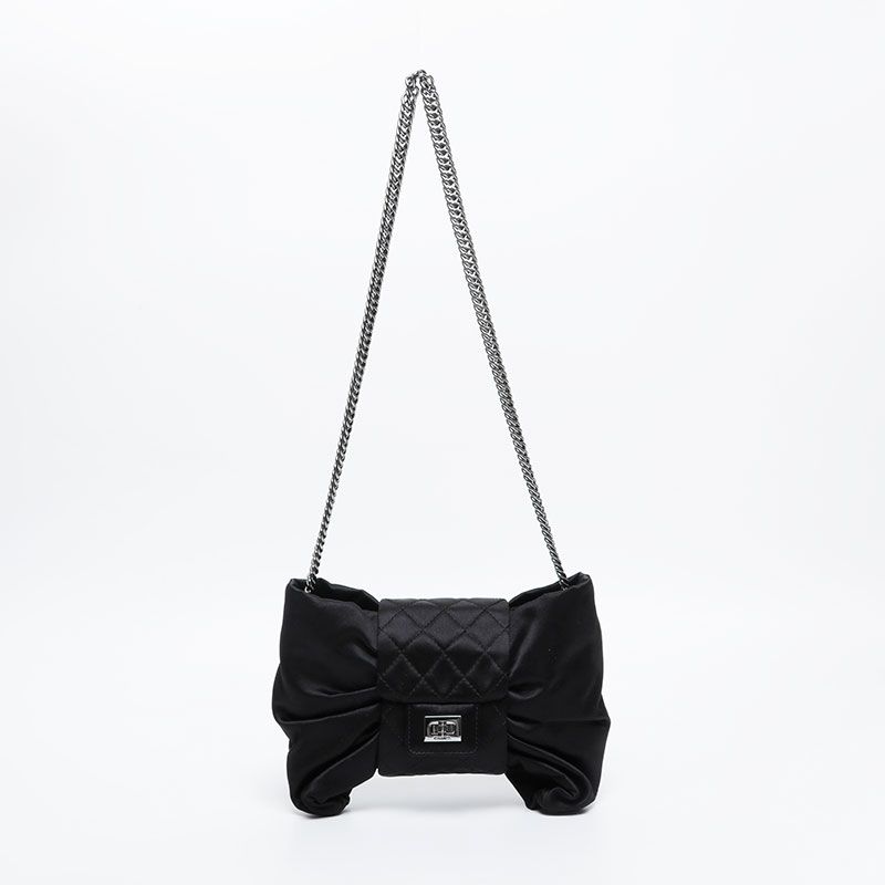 Chanel Shoulder Bag Satin Ribbon — view 3