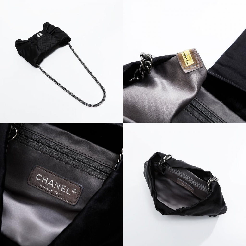 Chanel Shoulder Bag Satin Ribbon — view 9