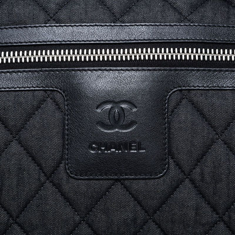 Chanel Boston Bag Denim Canvas Coco Cocoon — view 8