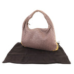 Bottega Veneta Intrecciato Hobo One Shoulder Bag Leather Purple Silver Hardware — view 3