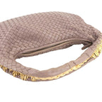 Bottega Veneta Intrecciato Hobo One Shoulder Bag Leather Purple Silver Hardware — view 7