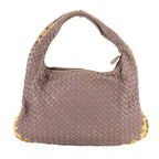 Bottega Veneta Intrecciato Hobo One Shoulder Bag Leather Purple Silver Hardware — view 4