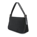 Fendi Zucchino Mamma Baguette Shoulder Bag Canvas Leather Black 8 Br003 — view 4