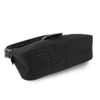 Fendi Zucchino Mamma Baguette Shoulder Bag Canvas Leather Black 8 Br003 — view 5