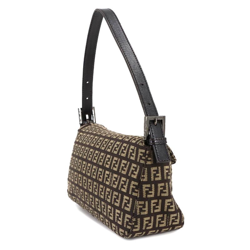Fendi Zucchino Mamma Bucket Shoulder Bag Canvas Brown Beige 8 Br003 — view 4