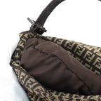 Fendi Zucchino Mamma Bucket Shoulder Bag Canvas Brown Beige 8 Br003 — view 9