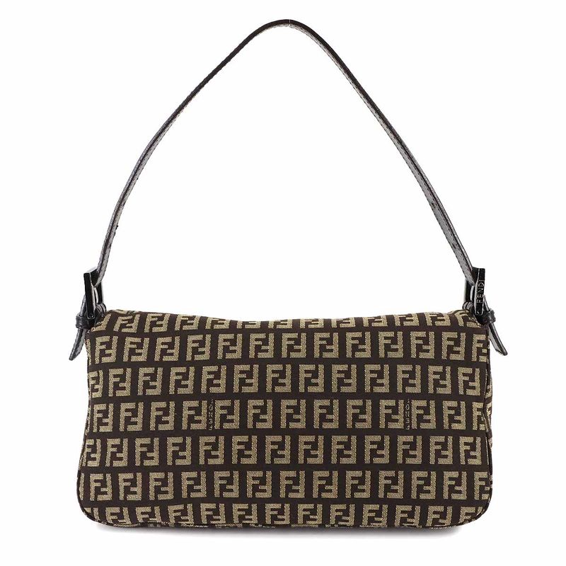 Fendi Zucchino Mamma Bucket Shoulder Bag Canvas Brown Beige 8 Br003 — view 3
