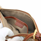 Celine Macadam Hand Bag Canvas Leather Beige Brown Gold Hardware Vintage — view 8