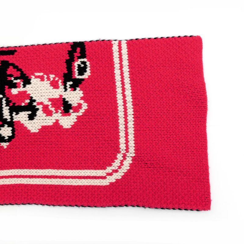 Hermes Muffler Brid Dougala Red 100% Cashmere Accessories Scarf — view 5