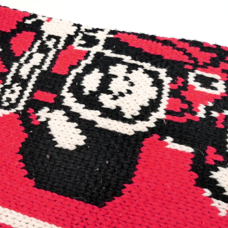 Hermes Muffler Brid Dougala Red 100% Cashmere Accessories Scarf — view 6