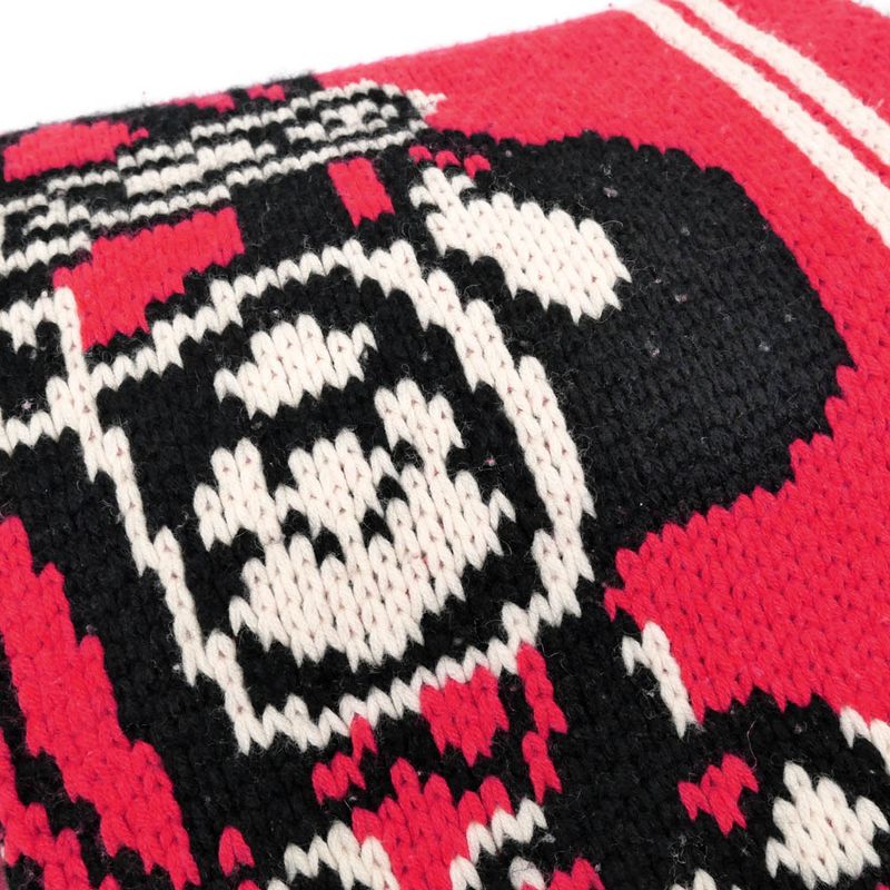 Hermes Muffler Brid Dougala Red 100% Cashmere Accessories Scarf — view 7