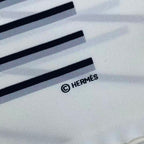 Hermes Carre 90 Mouchoir Imprime H AU Galop Horse Pattern White — view 7
