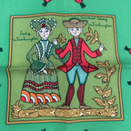 Hermes Scarf 100% Silk Early America Good Vintage Animal Pattern Green Box — view 7